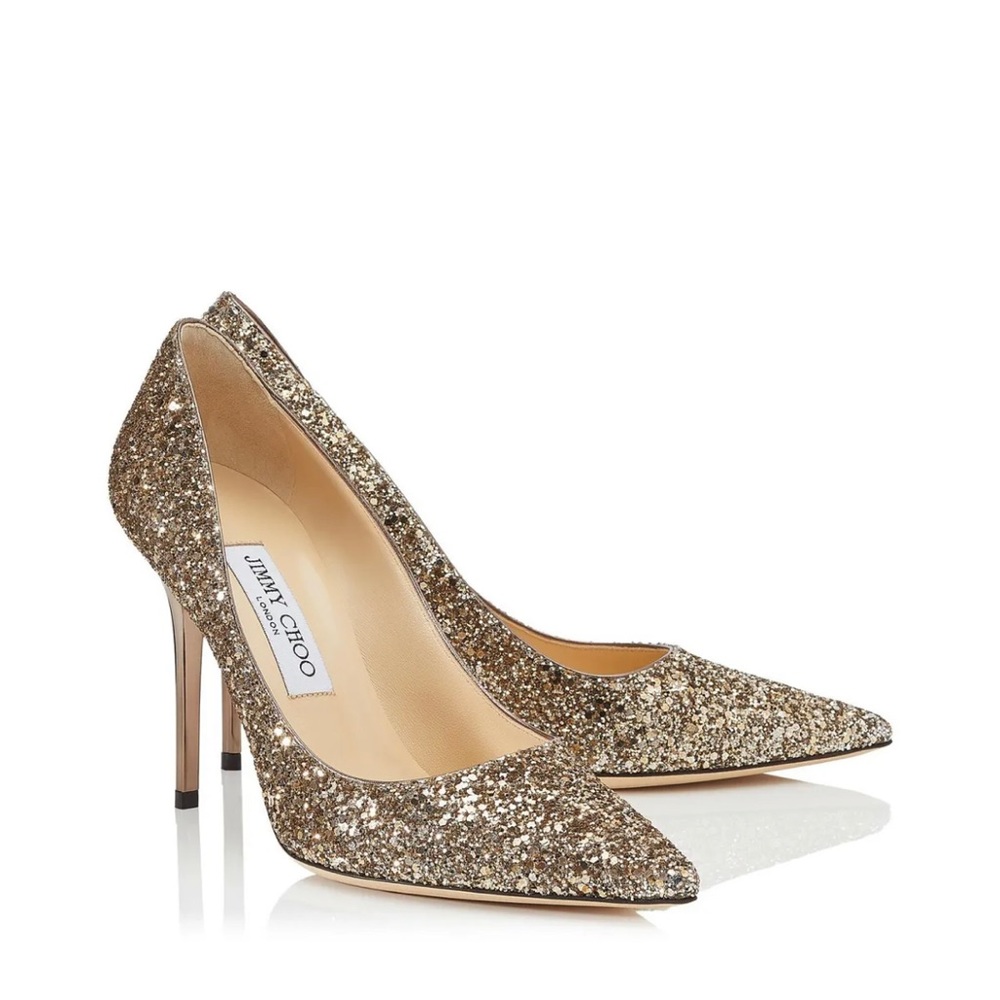 UNWORN AUTHENTIC Jimmy Choo Romy 100 Chunky Glitter Heel Size 40 MSRP $775